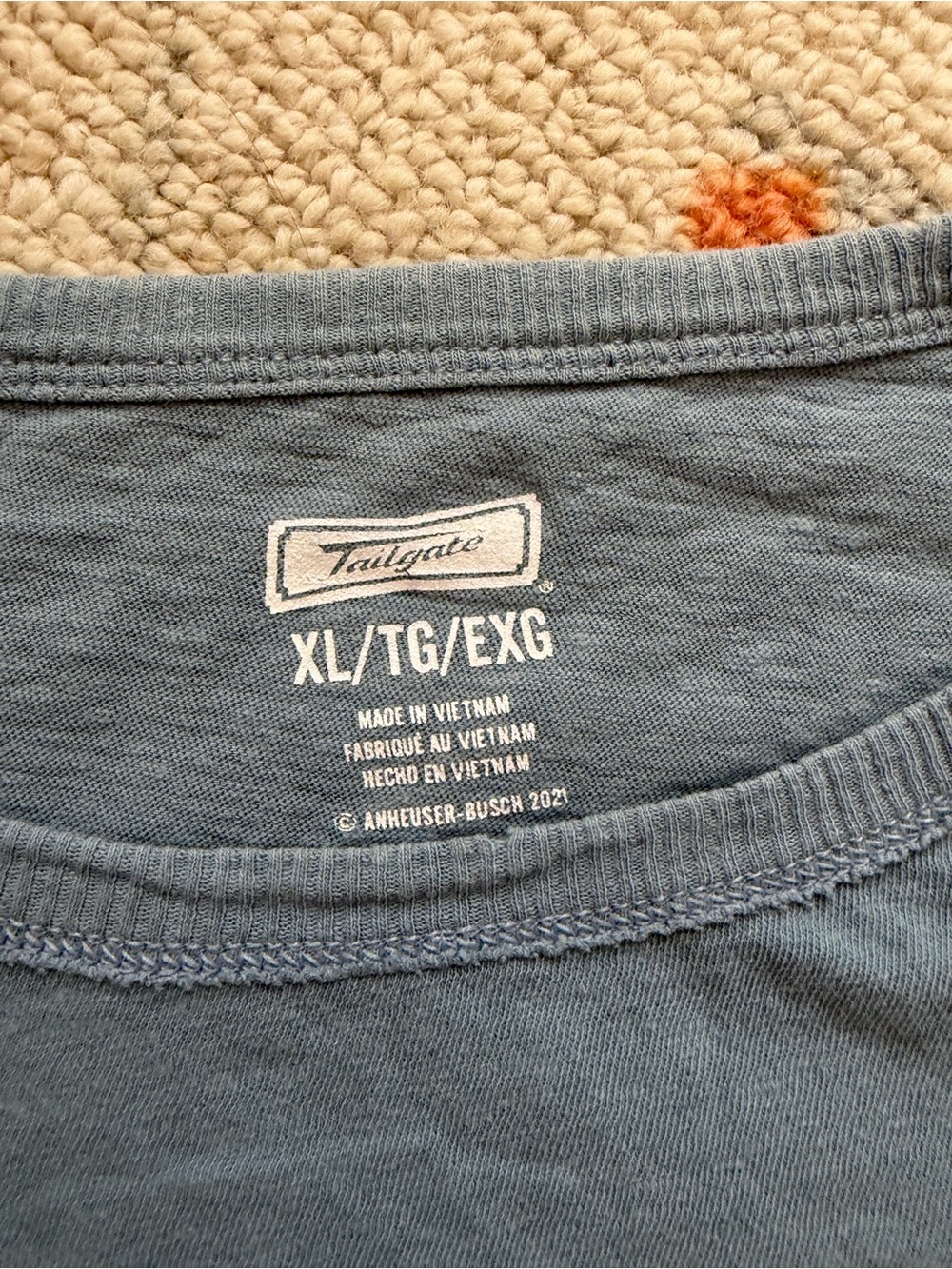 Budweiser Blue Graphic Crewneck T-Shirt - Picture 2 of 4